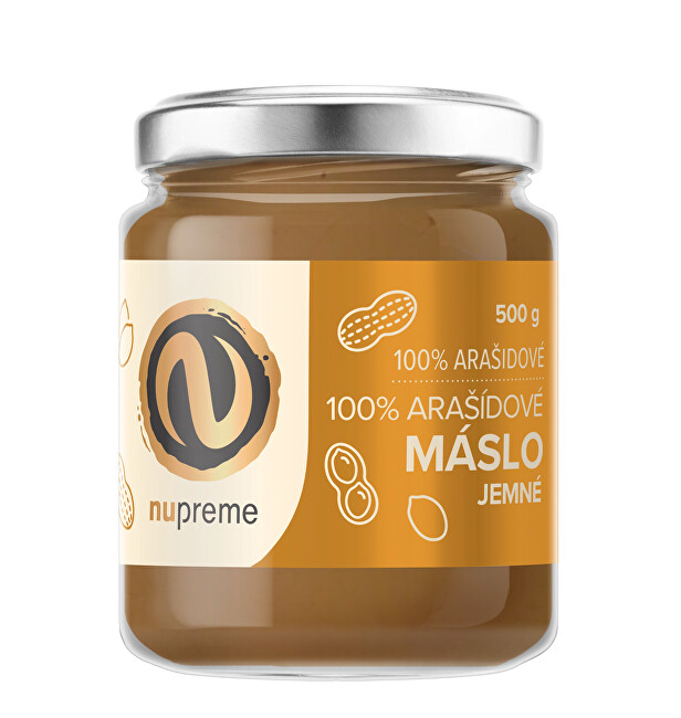 Zobrazit detail výrobku Nupreme Nupreme Arašídové máslo jemné 500 g Zobrazit detail výrobku Nupreme Nupreme Arašídové máslo jemné 500 g
