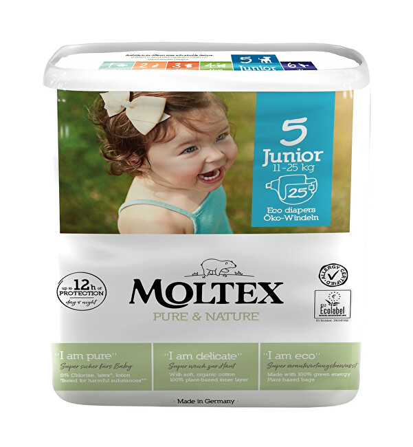 Zobrazit detail výrobku Moltex Pure & Nature Plenky Moltex Pure & Nature Junior 11-25 kg (25 ks) Zobrazit detail výrobku Moltex Pure & Nature Plenky Moltex Pure & Nature Junior 11-25 kg (25 ks)