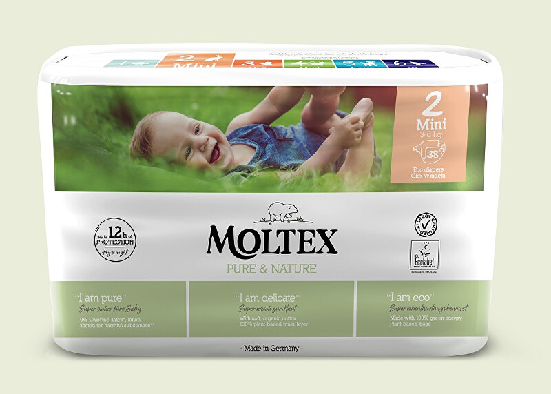 Zobrazit detail výrobku Moltex Pure & Nature Plenky Moltex Pure & Nature Mini 3-6 kg (38 ks) Zobrazit detail výrobku Moltex Pure & Nature Plenky Moltex Pure & Nature Mini 3-6 kg (38 ks)