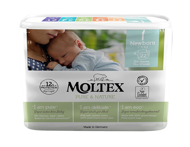 Zobrazit detail výrobku Moltex Pure & Nature Plenky Moltex Pure & Nature Newborn 2-4 kg (22 ks) Zobrazit detail výrobku Moltex Pure & Nature Plenky Moltex Pure & Nature Newborn 2-4 kg (22 ks)