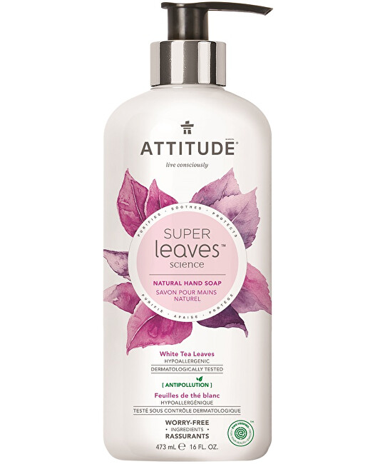 Zobrazit detail výrobku ATTITUDE Přírodní mýdlo na ruce ATTITUDE Super leaves s detoxikačním účinkem - čajové listy 473 ml Zobrazit detail výrobku ATTITUDE Přírodní mýdlo na ruce ATTITUDE Super leaves s detoxikačním účinkem - čajové listy 473 ml
