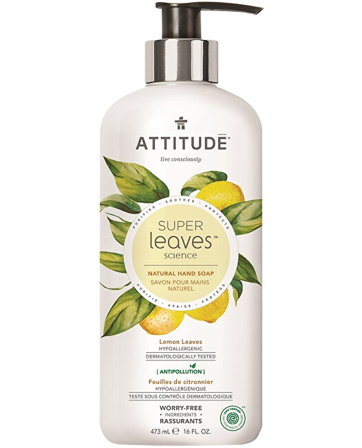 Zobrazit detail výrobku ATTITUDE Přírodní mýdlo na ruce ATTITUDE Super leaves s detoxikačním účinkem - citrusové listy 473 ml Zobrazit detail výrobku ATTITUDE Přírodní mýdlo na ruce ATTITUDE Super leaves s detoxikačním účinkem - citrusové listy 473 ml