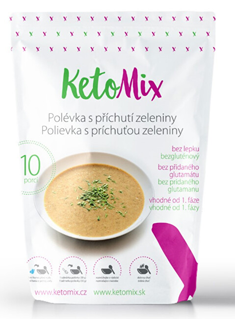 Zobrazit detail výrobku KetoMix Proteinová polévka 300 g (10 porcí) - s příchutí zeleniny Zobrazit detail výrobku KetoMix Proteinová polévka 300 g (10 porcí) - s příchutí zeleniny