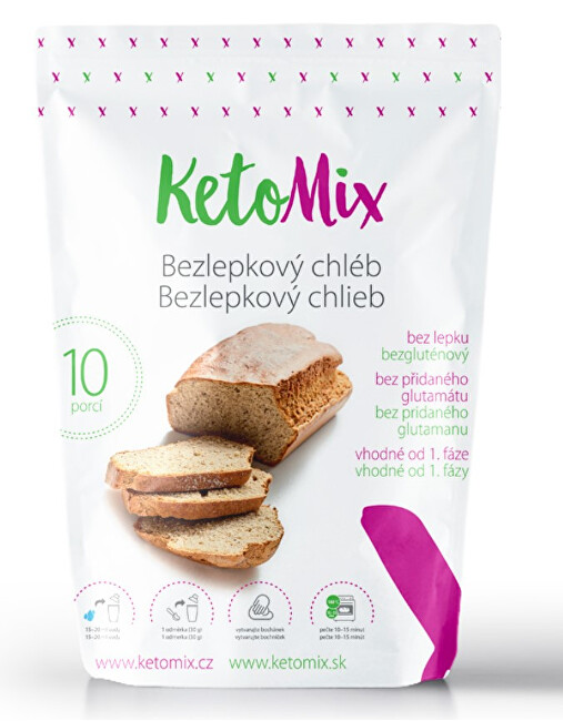 Zobrazit detail výrobku KetoMix Proteinový Bezlepkový chléb 300 g (10 porcí) Zobrazit detail výrobku KetoMix Proteinový Bezlepkový chléb 300 g (10 porcí)