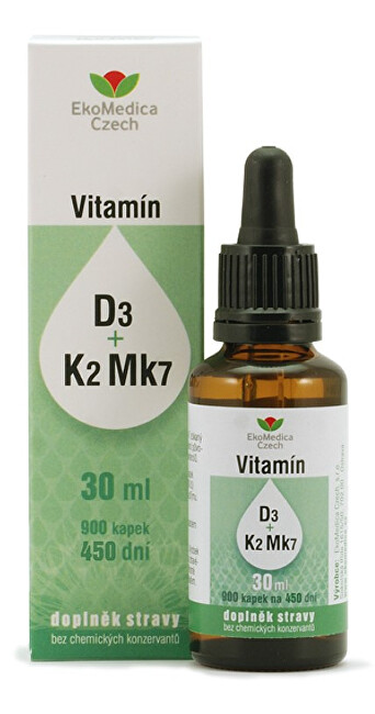 Zobrazit detail výrobku EkoMedica Vitamín D3 + K2Mk7 v kapkách 30 ml Zobrazit detail výrobku EkoMedica Vitamín D3 + K2Mk7 v kapkách 30 ml