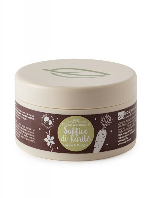 Zobrazit detail výrobku laSaponaria Výživný tělový krém s mrkví a vanilkou BIO 180 ml Zobrazit detail výrobku laSaponaria Výživný tělový krém s mrkví a vanilkou BIO 180 ml
