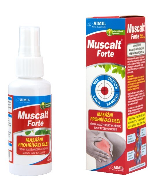 Zobrazit detail výrobku Aimil Muscalt Forte masážní prohřívací olej 60 ml Zobrazit detail výrobku Aimil Muscalt Forte masážní prohřívací olej 60 ml