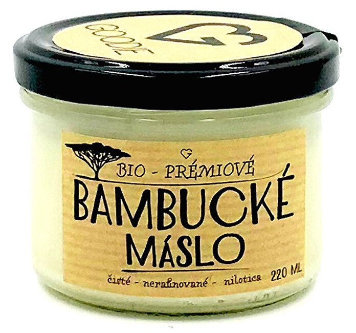 Zobrazit detail výrobku Goodie Bambucké máslo - Nilotica - BIO Fairtrade 220 ml Zobrazit detail výrobku Goodie Bambucké máslo - Nilotica - BIO Fairtrade 220 ml