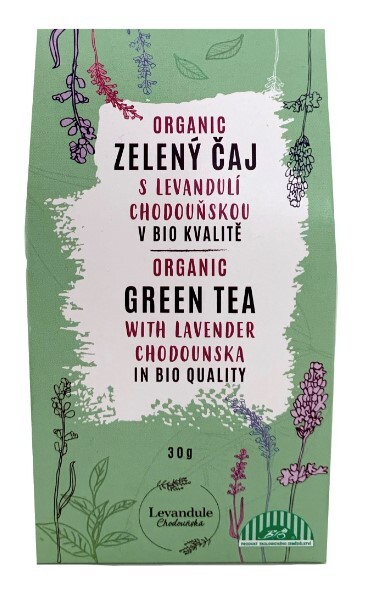 BIO Levandule Chodouňská BIO Zelený sypaný čaj Chun Mee s BIO Levanduľou Chodouňskou 30 g
