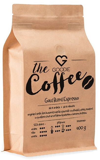 Zobrazit detail výrobku Goodie Káva zrnková - Gold Blend Espresso 400 g Zobrazit detail výrobku Goodie Káva zrnková - Gold Blend Espresso 400 g