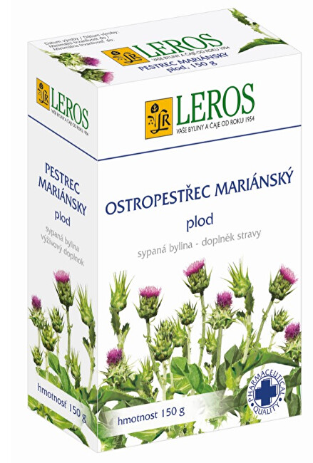 Zobrazit detail výrobku LEROS Ostropestřec mariánský - plod 150 g Zobrazit detail výrobku LEROS Ostropestřec mariánský - plod 150 g