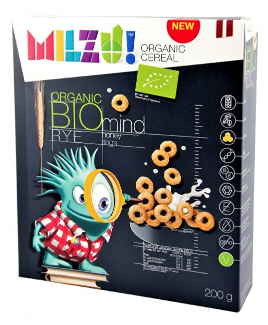 Zobrazit detail výrobku Milzu! Milzu! BIO Cereálni kroužky s medem 200 g Zobrazit detail výrobku Milzu! Milzu! BIO Cereálni kroužky s medem 200 g