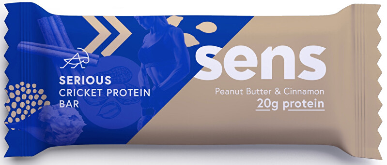 Zobrazit detail výrobku SENS SENS Serious Protein tyčinka s cvrččí moukou - Arašídové máslo & Skořice 60 g Zobrazit detail výrobku SENS SENS Serious Protein tyčinka s cvrččí moukou - Arašídové máslo & Skořice 60 g