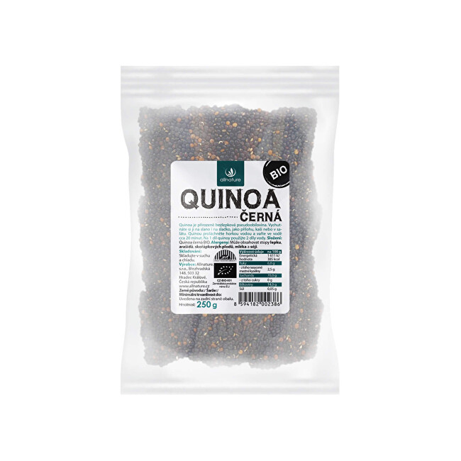 Zobrazit detail výrobku Allnature Quinoa černá BIO 500 g Zobrazit detail výrobku Allnature Quinoa černá BIO 500 g