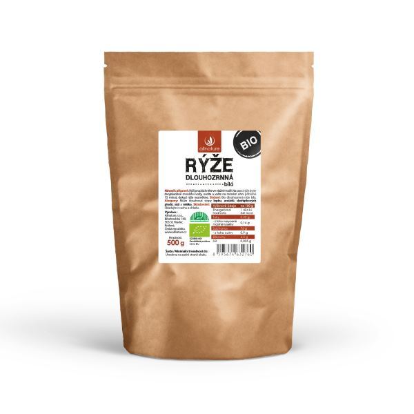 Zobrazit detail výrobku Allnature Dlouhozrnná rýže bílá BIO 500 g Zobrazit detail výrobku Allnature Dlouhozrnná rýže bílá BIO 500 g