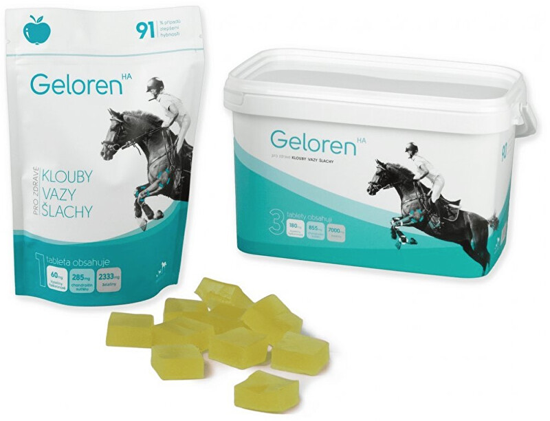 Aktivní zvíře Geloren HA - jablkový 1350 g (90 ks)