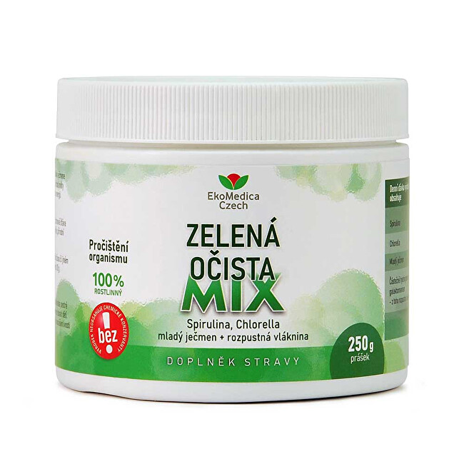 Zobrazit detail výrobku EkoMedica Czech Zelená očista mix 250 g Zobrazit detail výrobku EkoMedica Czech Zelená očista mix 250 g