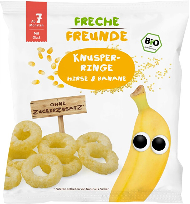 Zobrazit detail výrobku Freche Freunde BIO Křupavé kroužky - Proso a banán 20 g Zobrazit detail výrobku Freche Freunde BIO Křupavé kroužky - Proso a banán 20 g