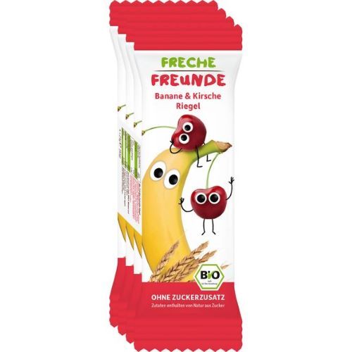 Zobrazit detail výrobku Freche Freunde BIO Ovocná tyčinka - Banán a třešeň 4 x 23 g Zobrazit detail výrobku Freche Freunde BIO Ovocná tyčinka - Banán a třešeň 4 x 23 g