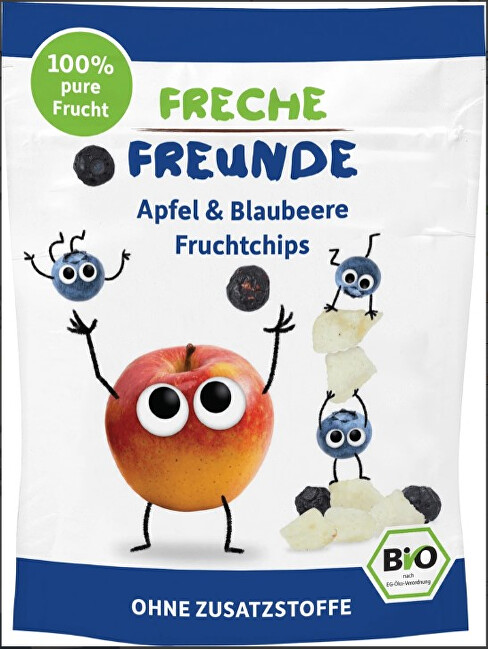 Zobrazit detail výrobku Freche Freunde BIO Ovocné chipsy - 100% Jablko a borůvka 16 g Zobrazit detail výrobku Freche Freunde BIO Ovocné chipsy - 100% Jablko a borůvka 16 g