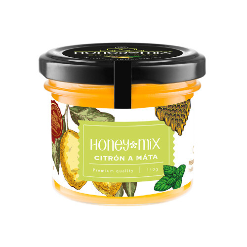 Zobrazit detail výrobku HoneyMix Med s citronem a mátou 140 g Zobrazit detail výrobku HoneyMix Med s citronem a mátou 140 g