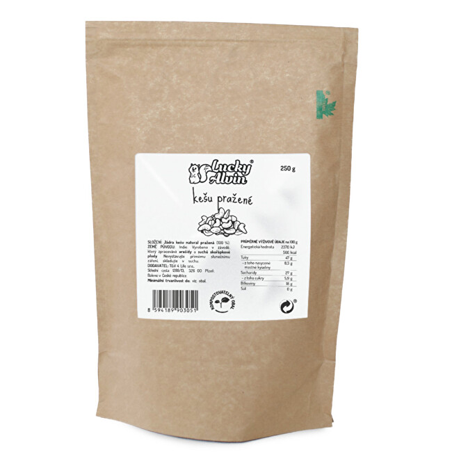 Zobrazit detail výrobku Lucky Alvin Kešu pražené 250 g Zobrazit detail výrobku Lucky Alvin Kešu pražené 250 g