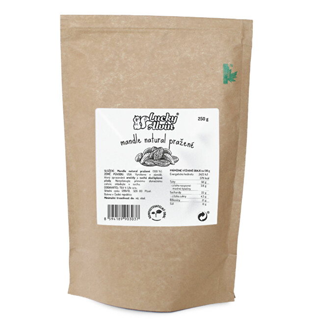 Zobrazit detail výrobku Lucky Alvin Mandle natural pražené 250 g Zobrazit detail výrobku Lucky Alvin Mandle natural pražené 250 g