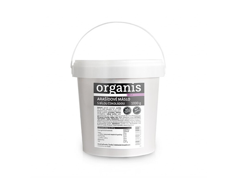 Zobrazit detail výrobku Organis Arašídové máslo s bílou čokoládou 1000 g Zobrazit detail výrobku Organis Arašídové máslo s bílou čokoládou 1000 g