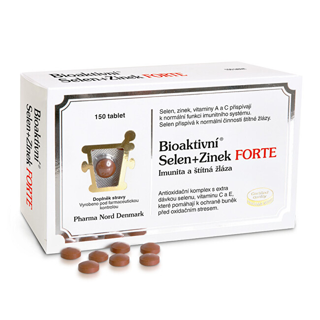 Zobrazit detail výrobku Pharma Nord Bioaktivní Selen+Zinek FORTE 150 tablet Zobrazit detail výrobku Pharma Nord Bioaktivní Selen+Zinek FORTE 150 tablet