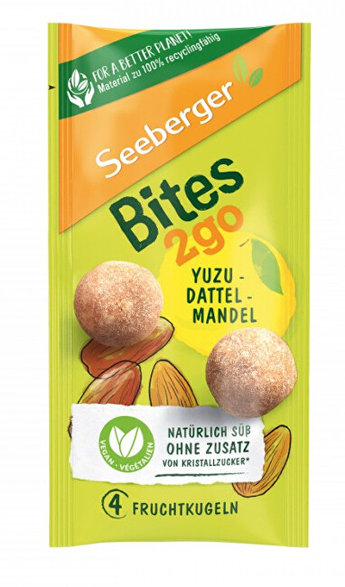 Zobrazit detail výrobku Seeberger Snack2go Kuličky z yuzu, datlí a mandlí 38 g Zobrazit detail výrobku Seeberger Snack2go Kuličky z yuzu, datlí a mandlí 38 g