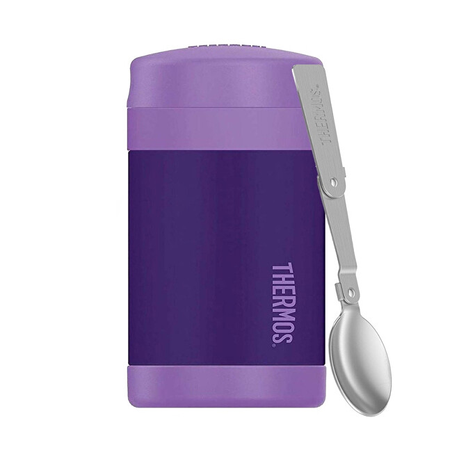 Zobrazit detail výrobku Thermos Dětská termoska na jídlo s skládací lžící - fialová Zobrazit detail výrobku Thermos Dětská termoska na jídlo s skládací lžící - fialová