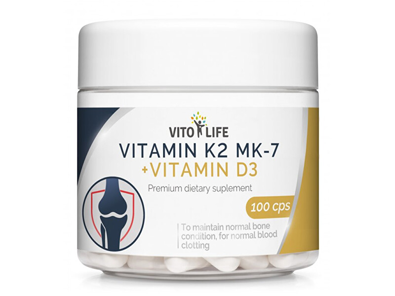 Zobrazit detail výrobku Vito life Vitamín K2 MK-7 200 mcg + Vitamín D3 800 IU, 100 tobolek Zobrazit detail výrobku Vito life Vitamín K2 MK-7 200 mcg + Vitamín D3 800 IU, 100 tobolek