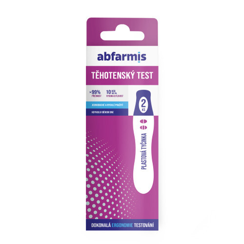 Zobrazit detail výrobku ABFARMIS Těhotenský test - tyčinka - 2 ks Zobrazit detail výrobku ABFARMIS Těhotenský test - tyčinka - 2 ks