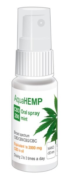 Zobrazit detail výrobku AquaHEMP AquaHEMP spray MINT broad spectrum CBD 200 Zobrazit detail výrobku AquaHEMP AquaHEMP spray MINT broad spectrum CBD 200