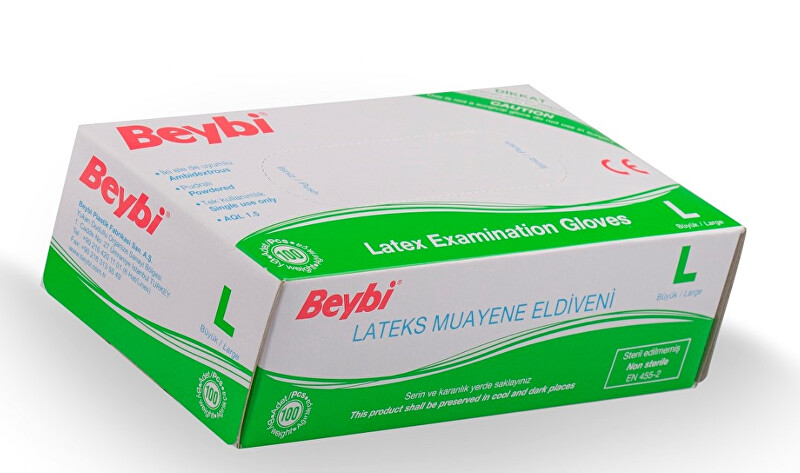 Zobrazit detail výrobku Beybi Rukavice latex L 100 ks Zobrazit detail výrobku Beybi Rukavice latex L 100 ks