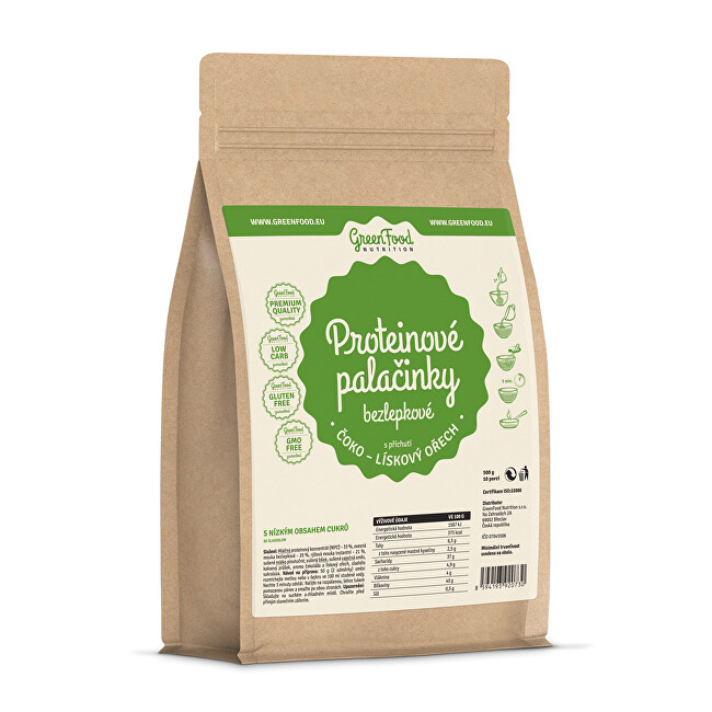 Zobrazit detail výrobku GreenFood Nutrition Proteinové palačinky bezlepkové banán 500 g Zobrazit detail výrobku GreenFood Nutrition Proteinové palačinky bezlepkové banán 500 g