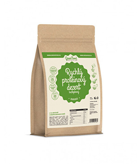 Zobrazit detail výrobku GreenFood Nutrition Rychlý proteinový dezert kakao 400 g Zobrazit detail výrobku GreenFood Nutrition Rychlý proteinový dezert kakao 400 g