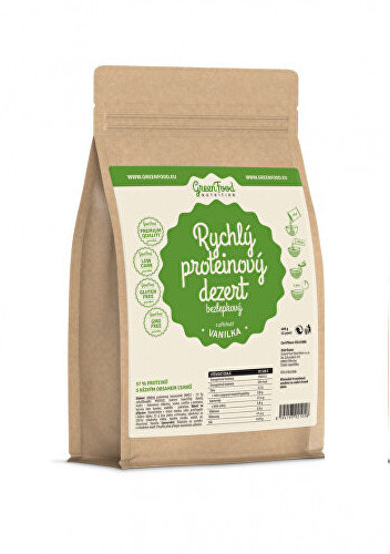 Zobrazit detail výrobku GreenFood Nutrition Rychlý proteinový dezert vanilka 400 g Zobrazit detail výrobku GreenFood Nutrition Rychlý proteinový dezert vanilka 400 g