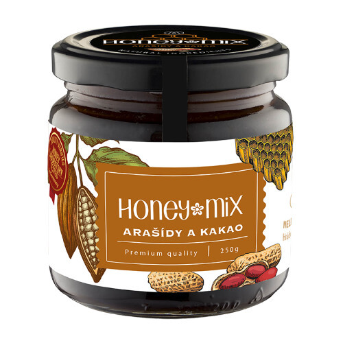 Zobrazit detail výrobku HoneyMix Med s arašídy a kakaem 230 g Zobrazit detail výrobku HoneyMix Med s arašídy a kakaem 230 g