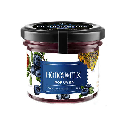 Zobrazit detail výrobku HoneyMix Med s borůvkou 140 g Zobrazit detail výrobku HoneyMix Med s borůvkou 140 g