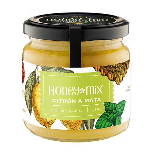 Zobrazit detail výrobku HoneyMix Med s citronem a mátou 250 g Zobrazit detail výrobku HoneyMix Med s citronem a mátou 250 g