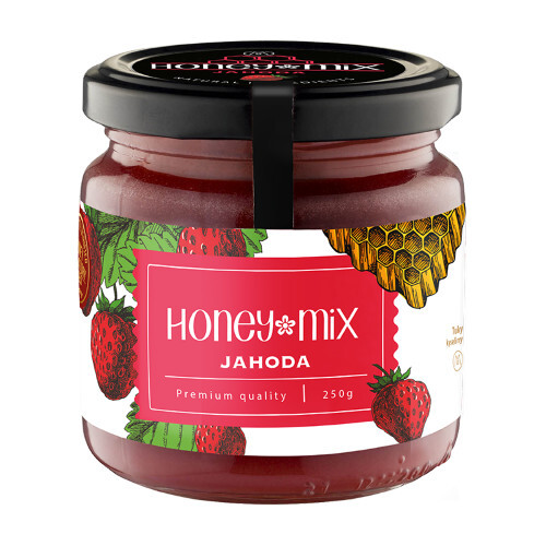 Zobrazit detail výrobku HoneyMix Med s jahodou 250 g Zobrazit detail výrobku HoneyMix Med s jahodou 250 g