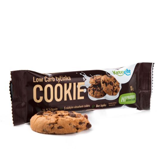 Zobrazit detail výrobku KetoLife Low Carb tyčinka - Cookie 55 g Zobrazit detail výrobku KetoLife Low Carb tyčinka - Cookie 55 g