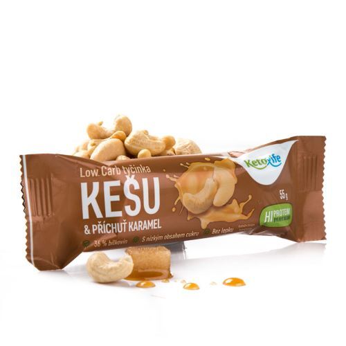 Zobrazit detail výrobku KetoLife Low Carb tyčinka - Kešu s příchutí karamelu 55 g Zobrazit detail výrobku KetoLife Low Carb tyčinka - Kešu s příchutí karamelu 55 g