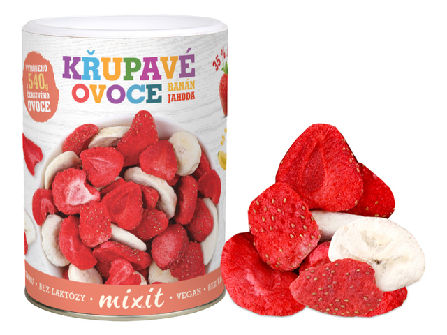 Mixit Banán, Jahoda - Chrumkavé ovocia 80 g