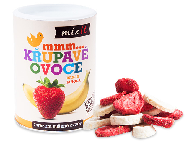 Mixit Banán, Jahoda - Křupavé ovoce 80 g