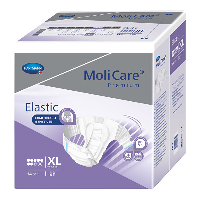 Zobrazit detail výrobku MoliCare MoliCare Elastic 8 kapek XL 14 ks Zobrazit detail výrobku MoliCare MoliCare Elastic 8 kapek XL 14 ks