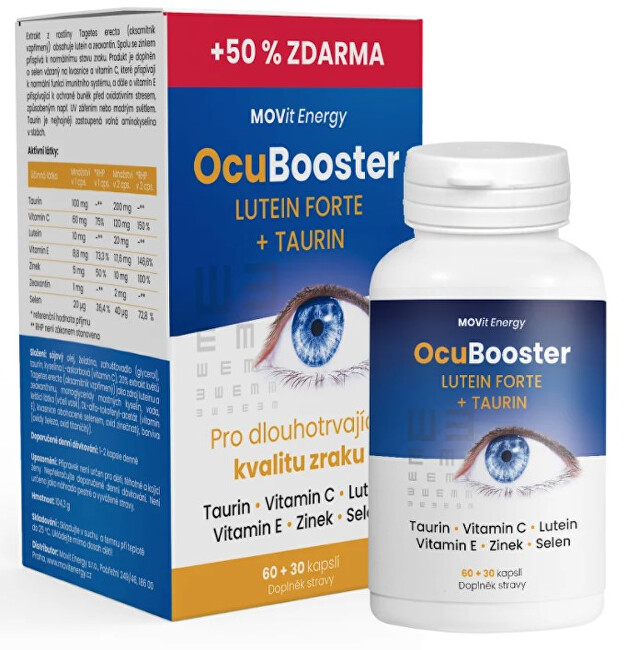 Zobrazit detail výrobku MOVit Energy OcuBooster Lutein Forte + Taurin, 60 + 30 kapslí Zobrazit detail výrobku MOVit Energy OcuBooster Lutein Forte + Taurin, 60 + 30 kapslí