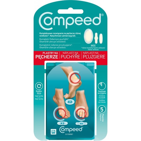 Zobrazit detail výrobku QUIES COMPEED Náplasti na puchýře - mix 5 ks Zobrazit detail výrobku QUIES COMPEED Náplasti na puchýře - mix 5 ks