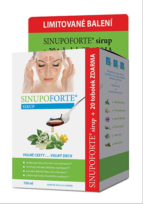 Zobrazit detail výrobku Simply You SINUPO Forte Sirup 150 ml + zdarma 20 tobolek Zobrazit detail výrobku Simply You SINUPO Forte Sirup 150 ml + zdarma 20 tobolek